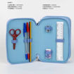 Picture of STITCH 3 ZIP FILLED PENCIL CASE